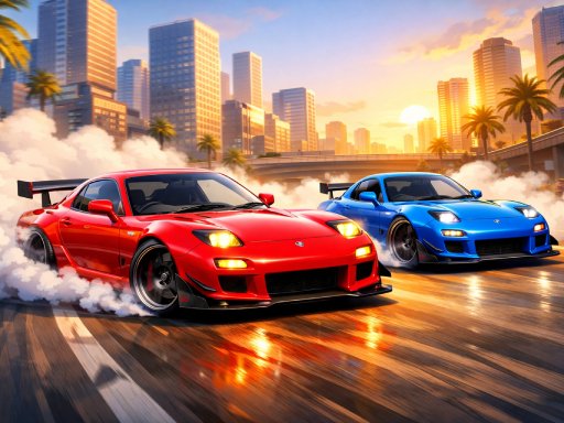 Two RX7 Drifters Game Image Two RX7 Drifters Game